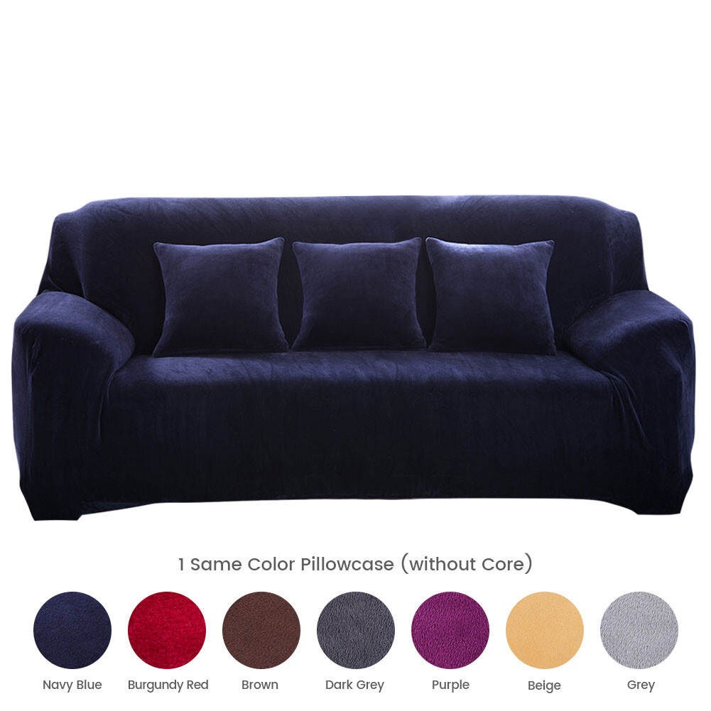 Stretch Plush Thick Sofa Covers 1 2 3 4 Seater Couch Chair Slipcover Protector