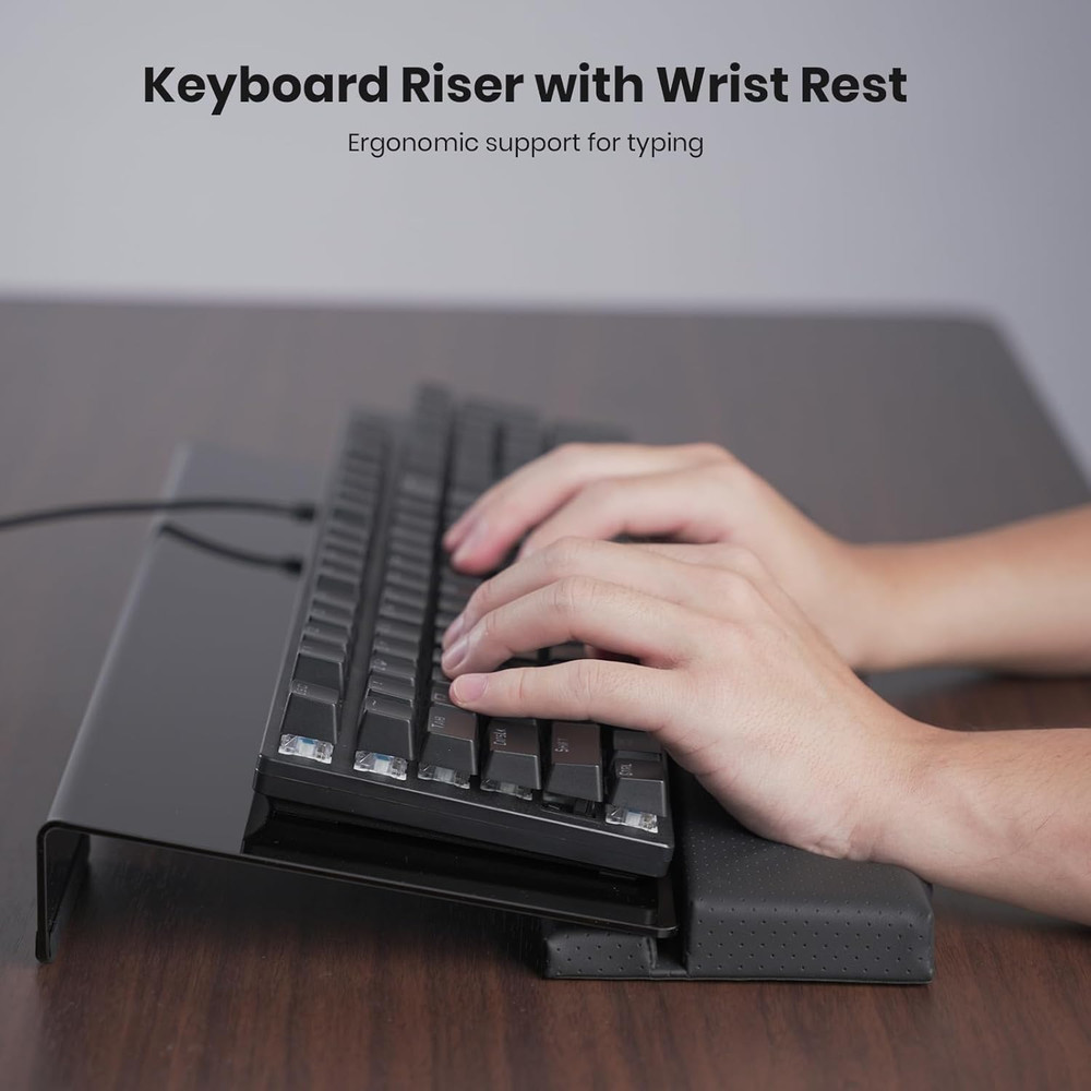 Computer Keyboard Stand Acrylic Tilted Keyboard Holder for Easy Ergonomic Typing