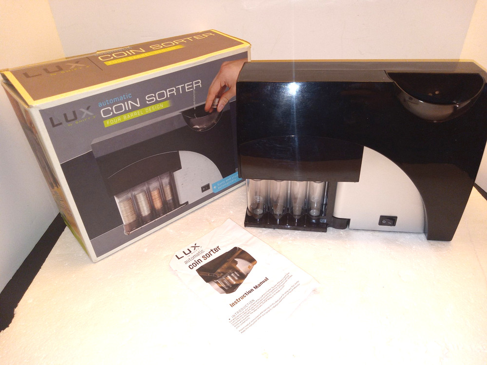 Lux Automatic Coin Sorter Four Barrel Design MIB
