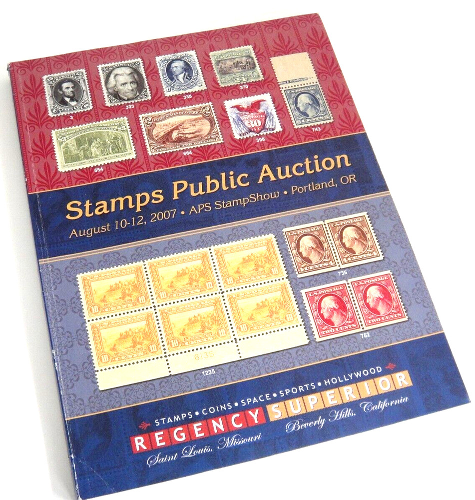 Regency Superior Stamp Auction Catalog 2007 Dorothy Knapp FDCs Proofs Revenues