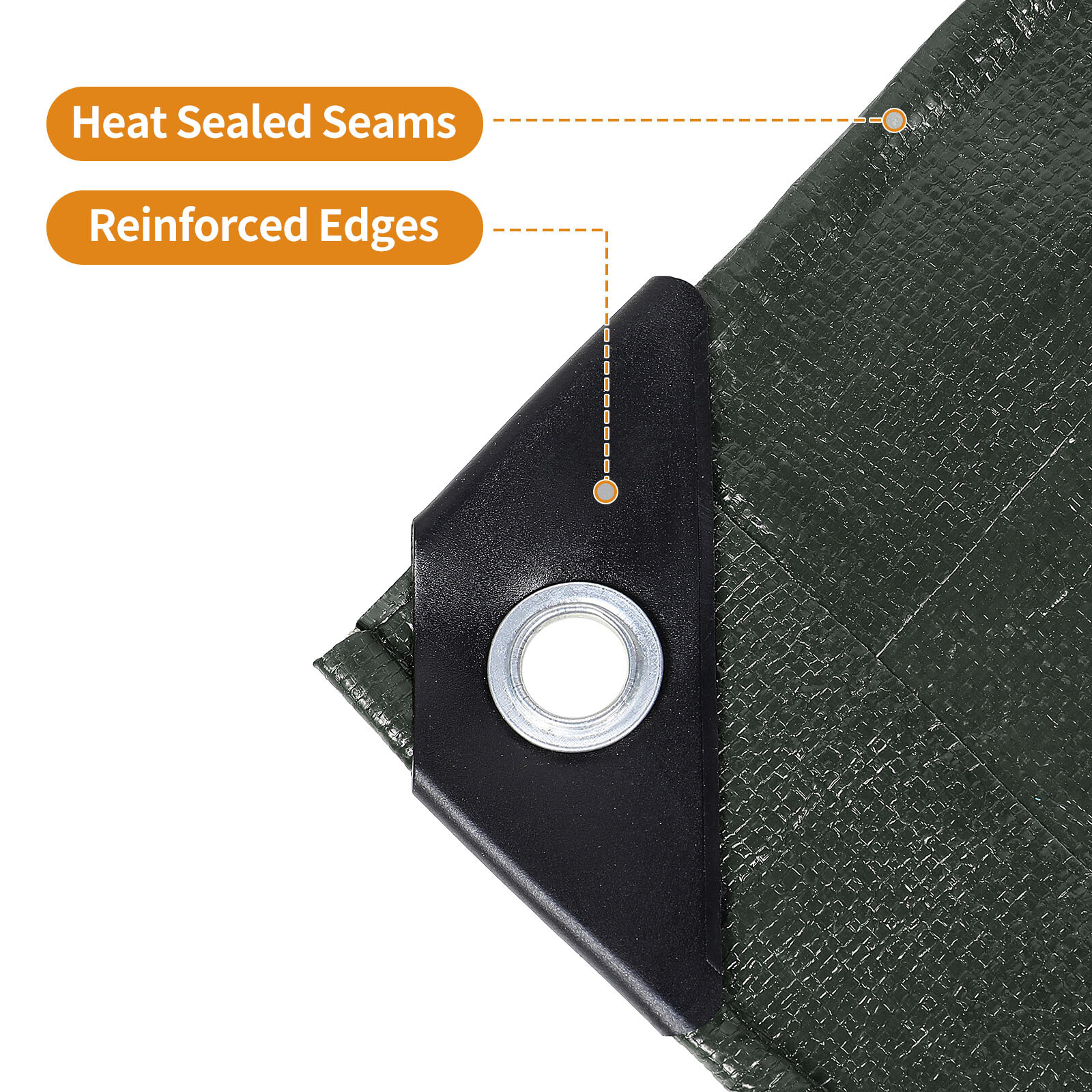 Heavy Duty Tarp Poly Tarpaulin Boat Tent Waterproof Outdoor Canopy Shade Cover