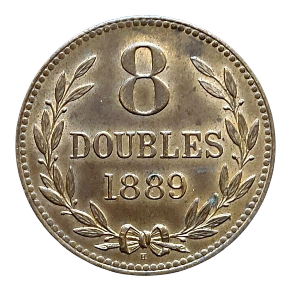 Guernsey - 1889H Eight Doubles UNC - (INV0205) - Uncirculated!!