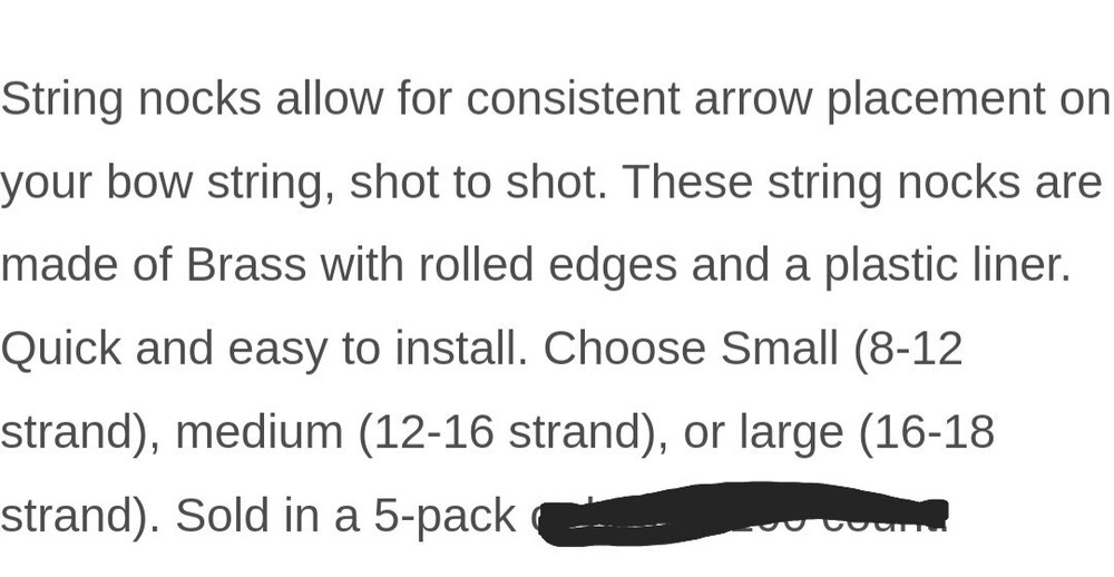 5 Medium String Nocks For Archery Bow Recurve Longbow