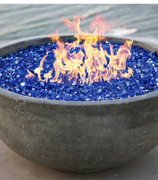 Fireglass Sapphire Blue reflective 1/2 inch fireplace fire pit glass pick weight