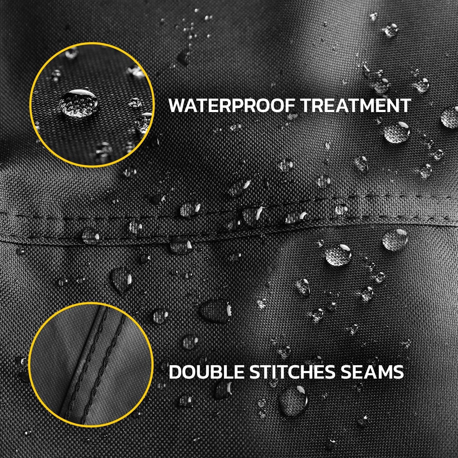 Seal Skin Round Fire Pit Cover Waterproof Heavy Duty, Round 44” Dia X 24”H