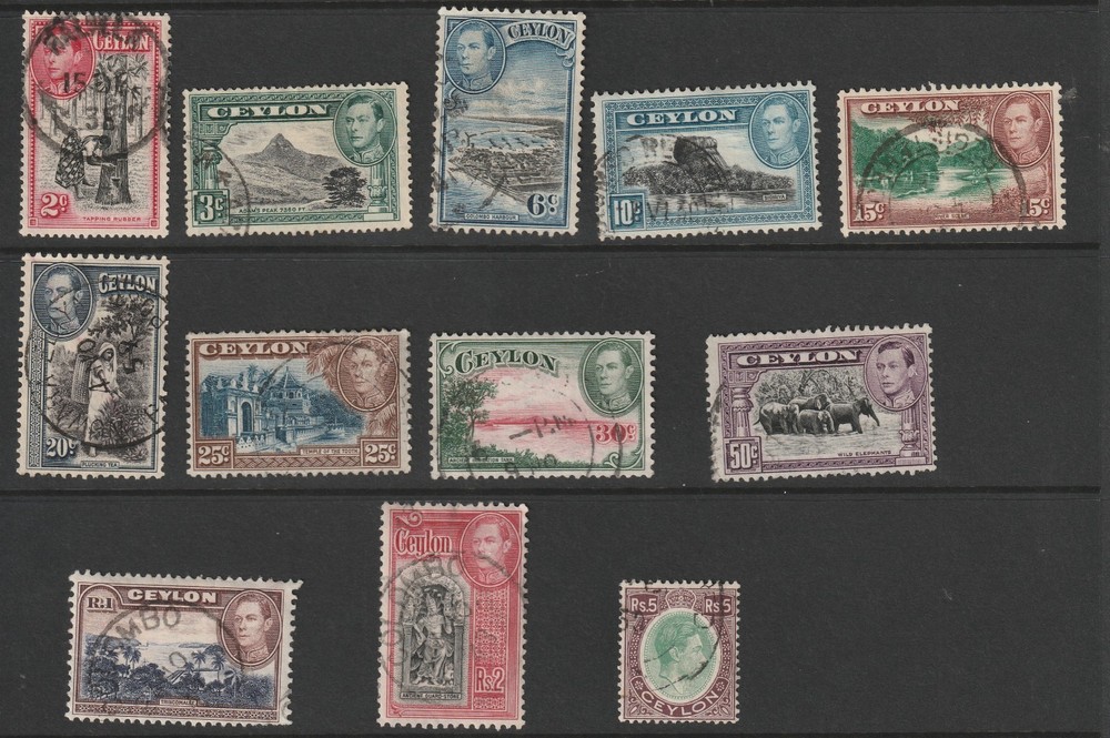Ceylon Scott# 278a + 279a - 289 Used