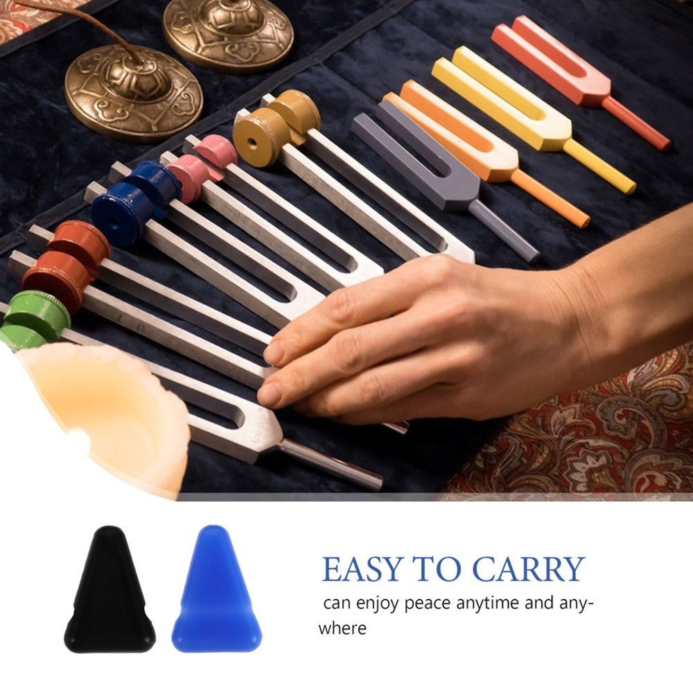 4 Pcs Meditation Tuning Fork Holder Triangle Base Sound Accessory