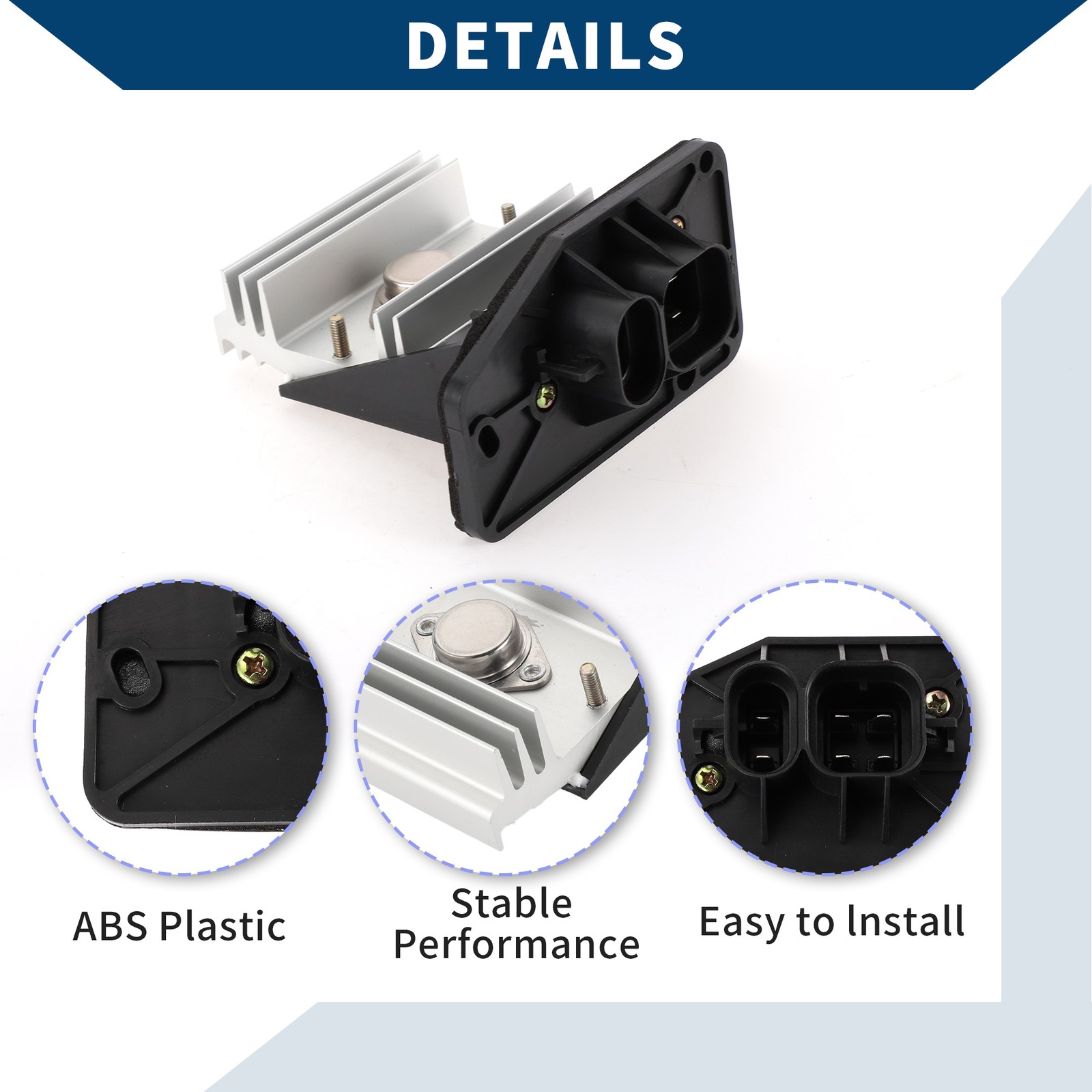 HVAC Blower Motor Resistor No.12484912 for Buick Park Avenue 1991-1993 Black