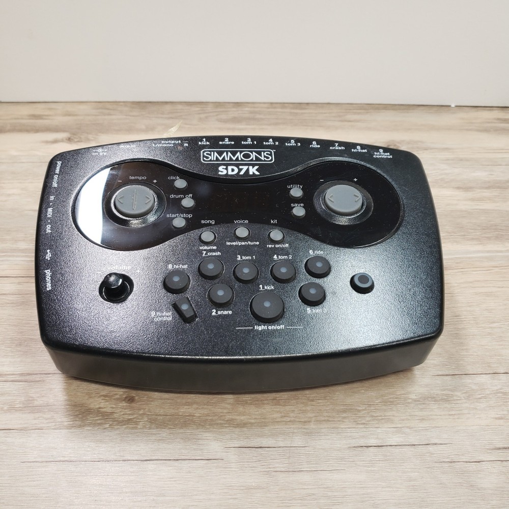 Simmons Digital  SD7K Electronic Drum Sound Module-Needs 9V Power Supply-Tested
