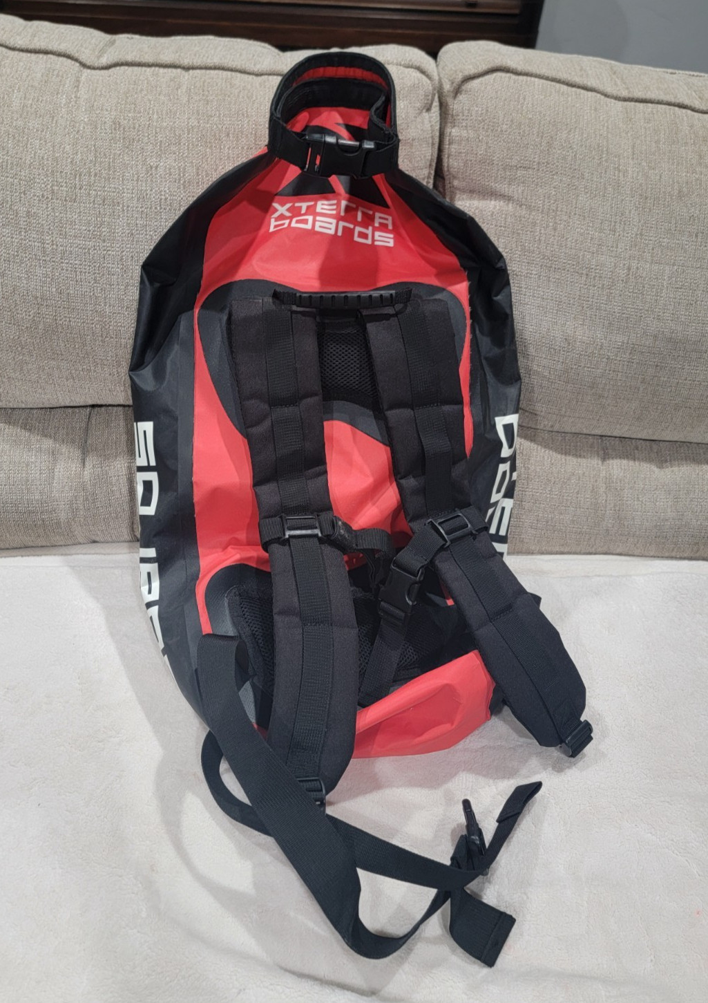 Xterra Boards Wetsuits Backpack Drybag Red & Black