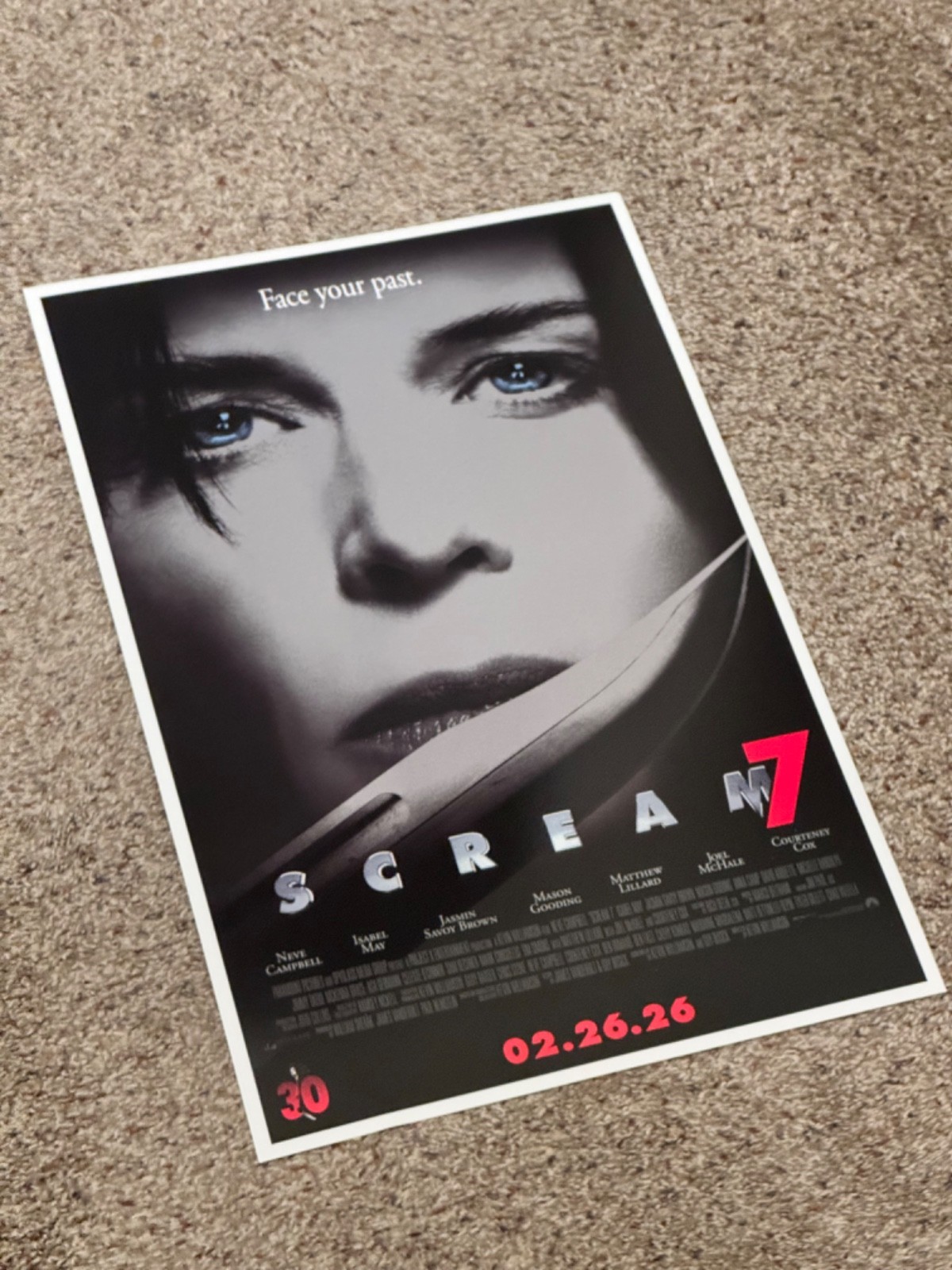 SCREAM 7 ORIGINAL LIMITED EDITION AMC EXCLUSIVE 12 X 18 POSTER! SHIPS NOW FREE!!
