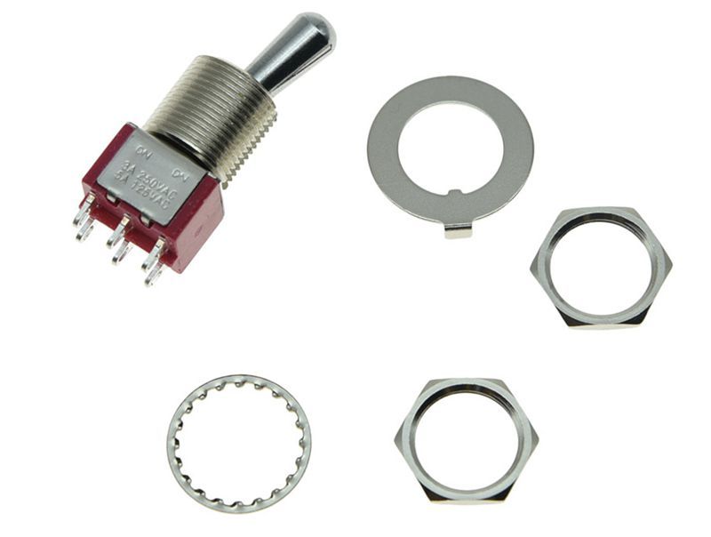 Guitar DPDT 2 Way ON ON Toggle Switch Sealed Fat Bat Toggle Amplifier Switch