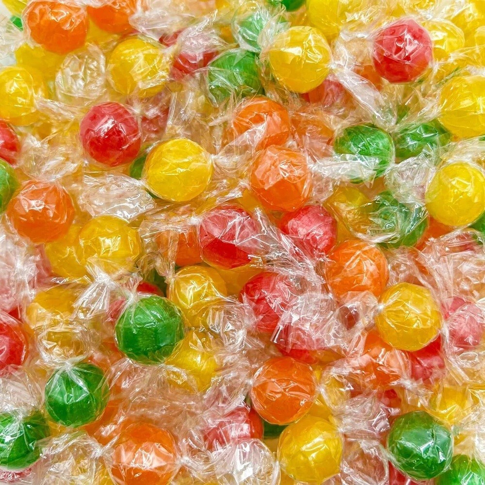 Sour Assorted Fruit Balls, Individually Wrapped, Bulk Hard Candy - 5 Pounds