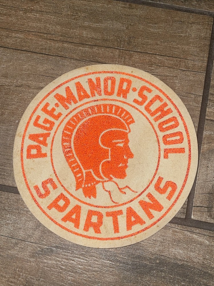Vintage page manor school spartans patch