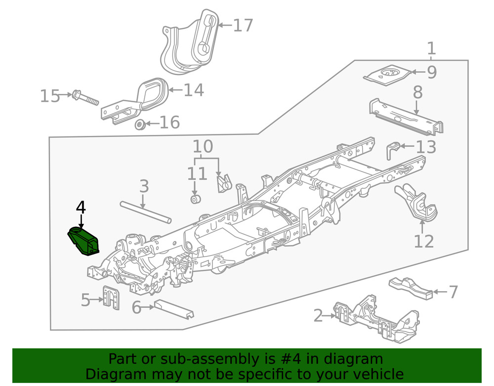 Genuine GM Driver Side Radiator Lower Bracket 84551986