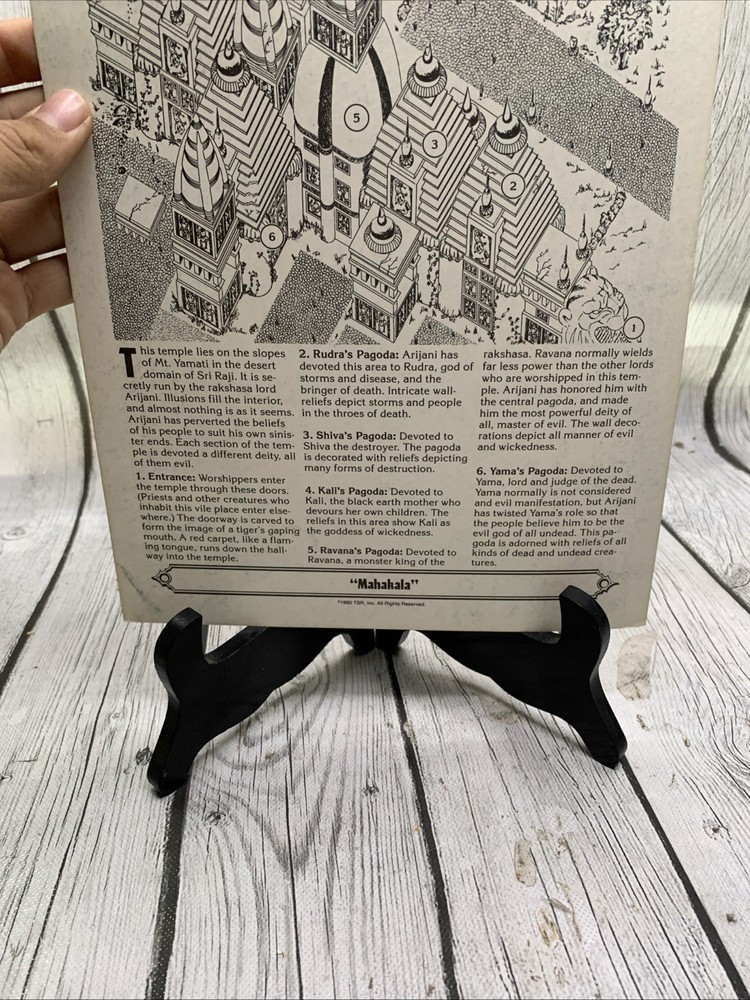 D&D Arigani’s Temple Map/Guide 1990 TSR