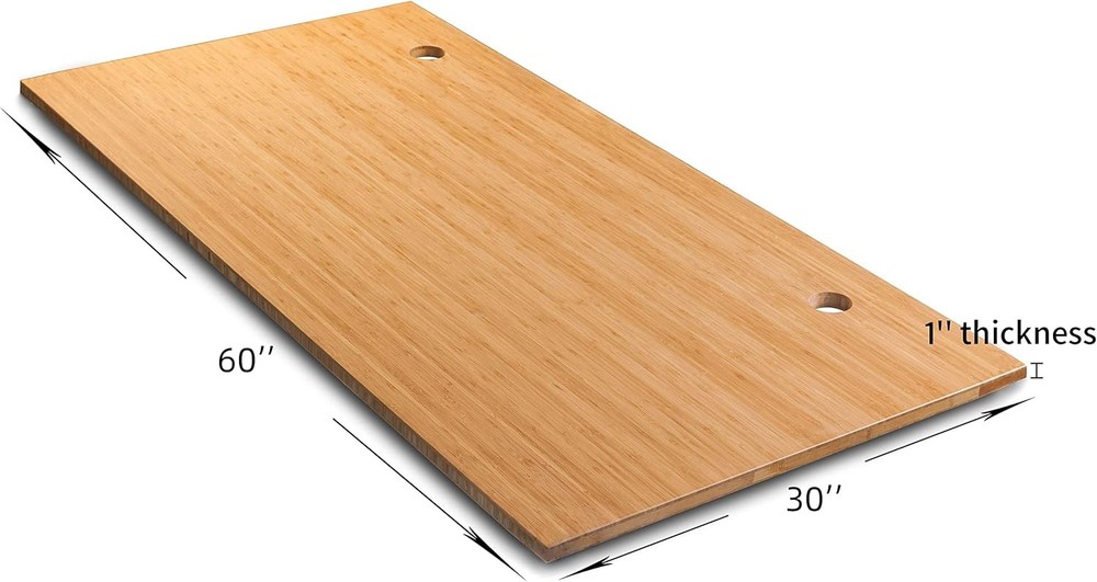 Solid Bamboo Table Top 60x30x1 for Desk