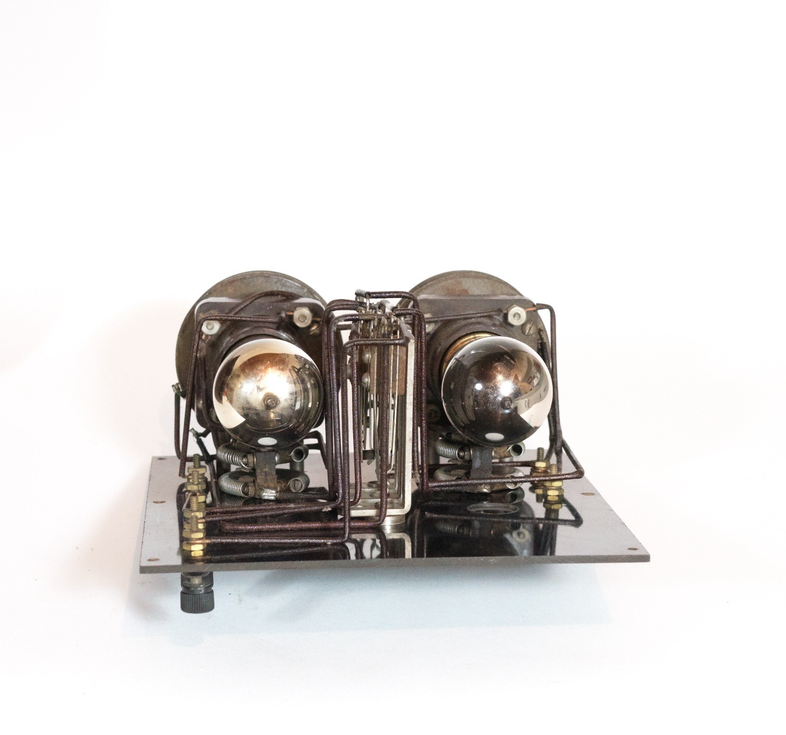 1922 Clapp Eastham HZ 2-Stage Radio Amplifier w/Brass Base Tipped Tubes * Works