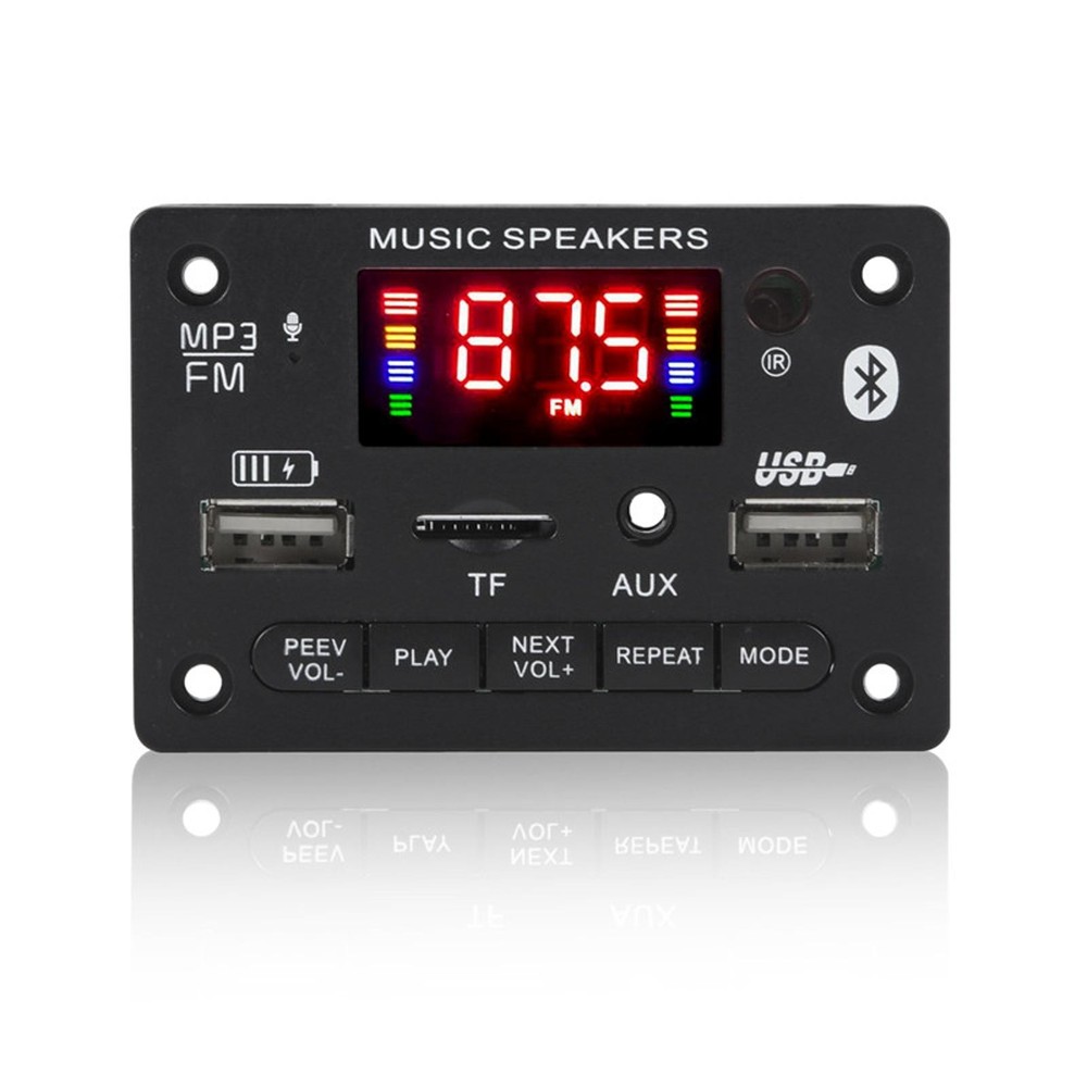 FM Bluetooth Car Audio MP3 Decoder Board With Remote Control & 4* Cable Core r