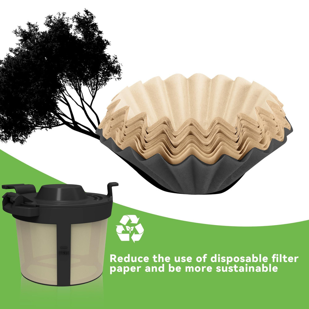 Coffee Basket Compatible with Ninja Maker, Reusable 1 Pack Black