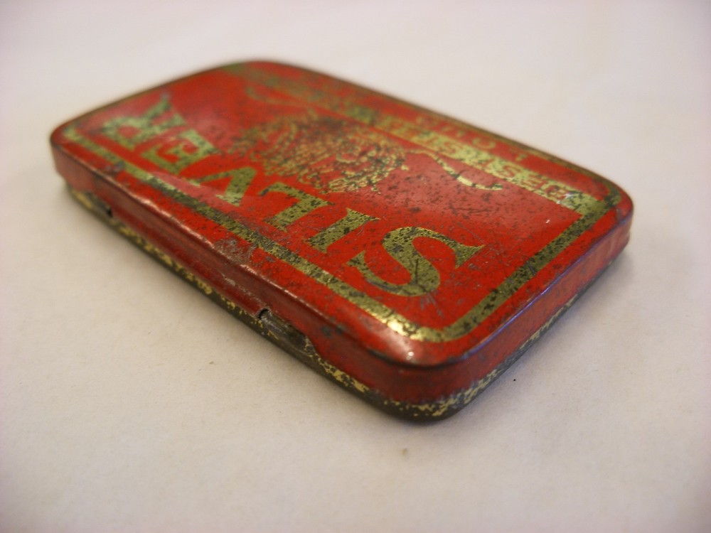 Phonograph Victrola Gramophone Needle Tin - Silver