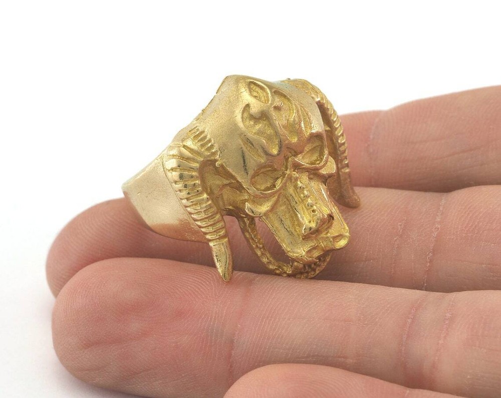 Dog Ring Adjustable Ring Raw Brass (21mm 11US inner size) 2406 ring29
