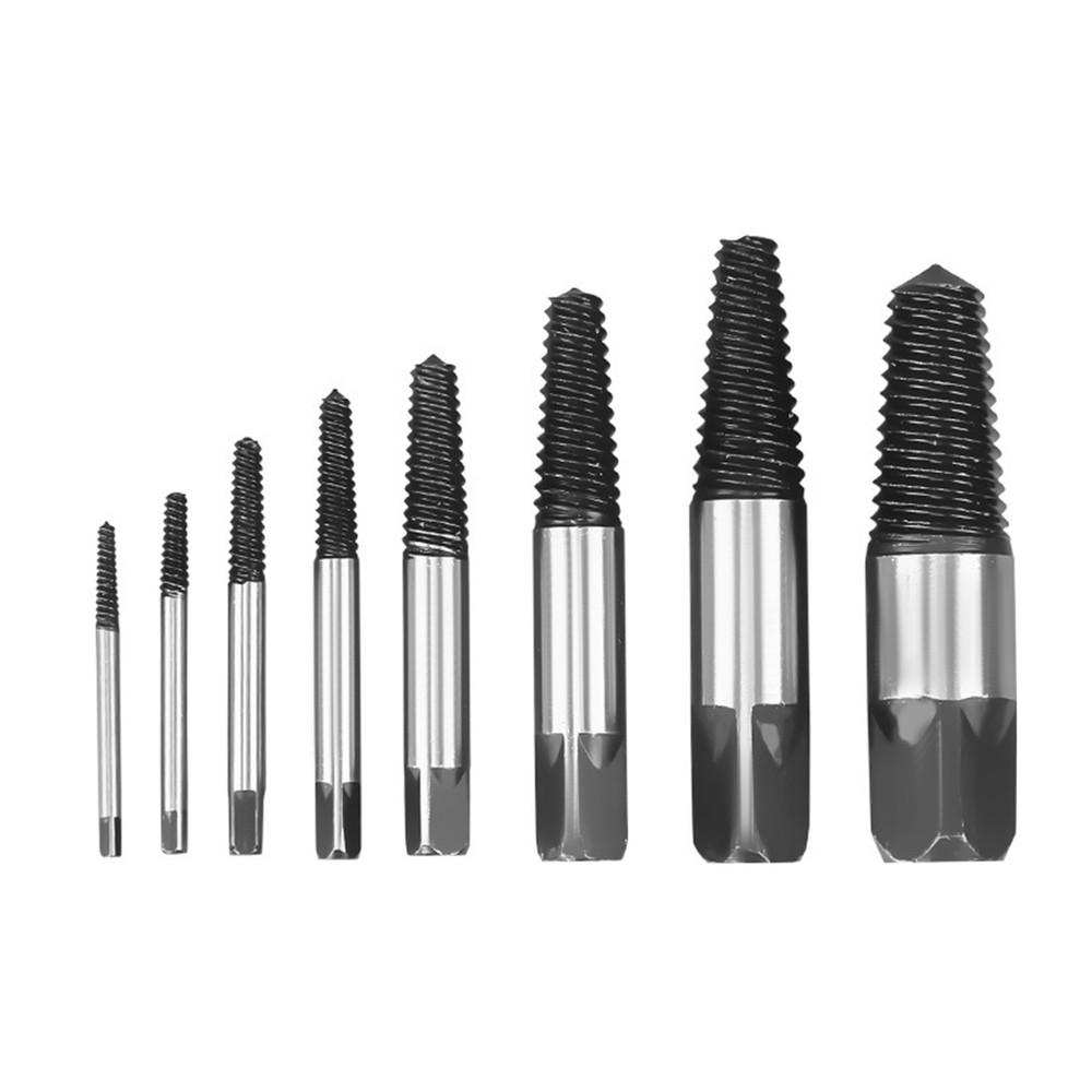 8-piece Damaged Nut Screw Extractor Easy Out Set Bolt Stud Remover Tool