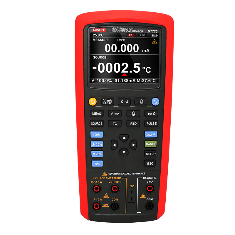 UNI-T UT725 Multifunction Temperature Process/ Loop Process Calibrator Tester✦KD