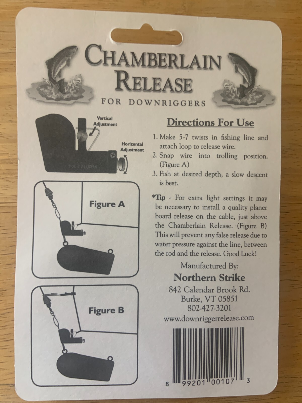 CHAMBERLAIN DOWNRIGGER RELEASE #107