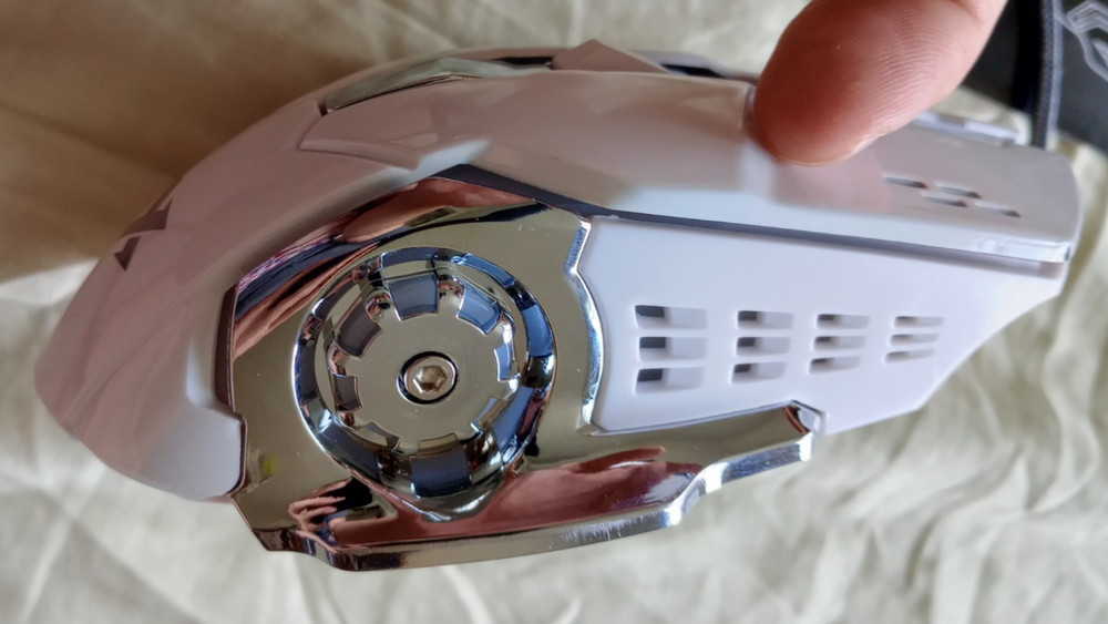 White Lenrue G3 Wired Gaming Mouse, Wired Optical Mouse LED lighting function