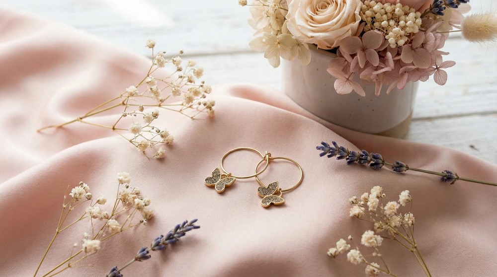 Delicate Butterfly Pave Earring