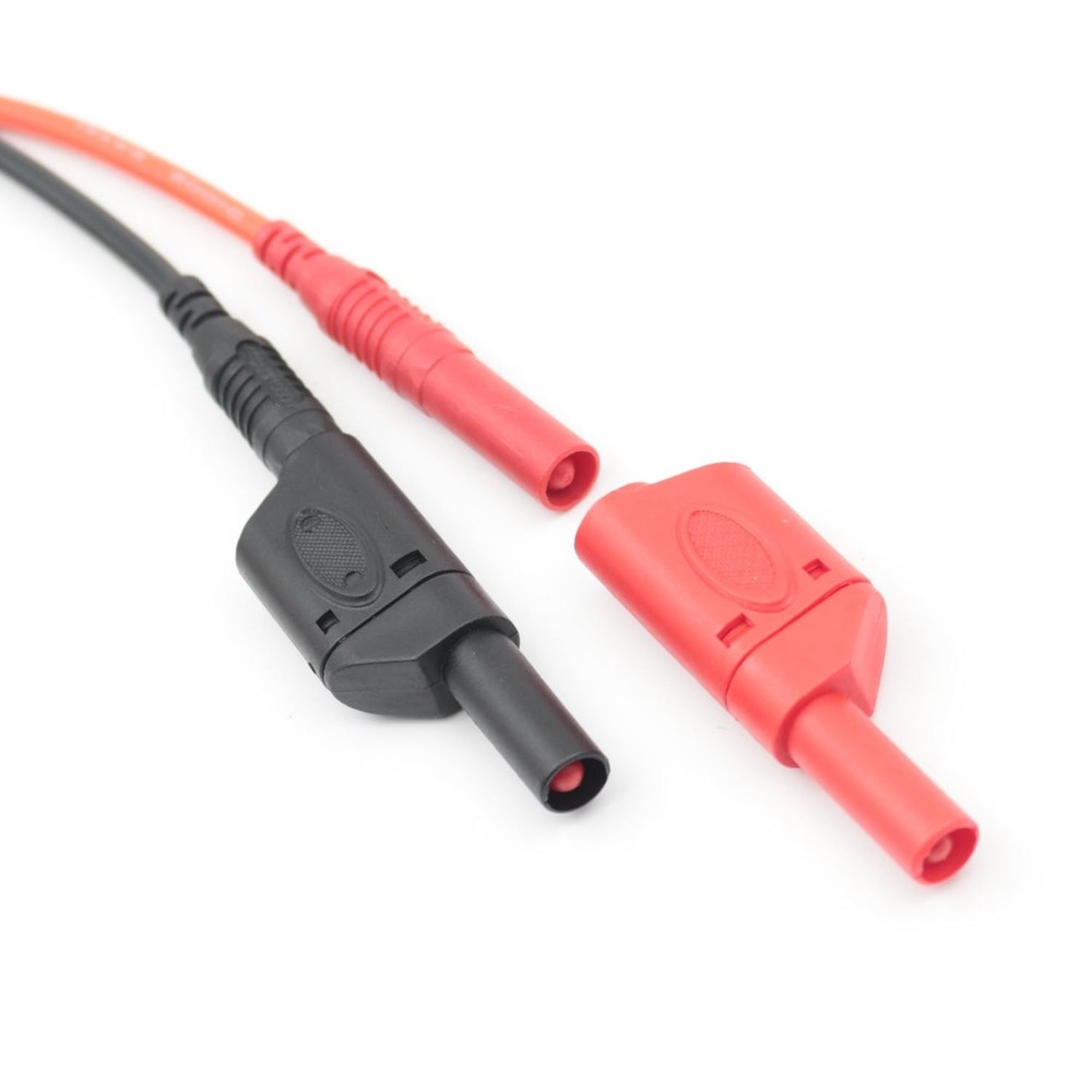 10pc 4mm Stackable Banana Plugs - Fully Insulated Multimeter Test Leads