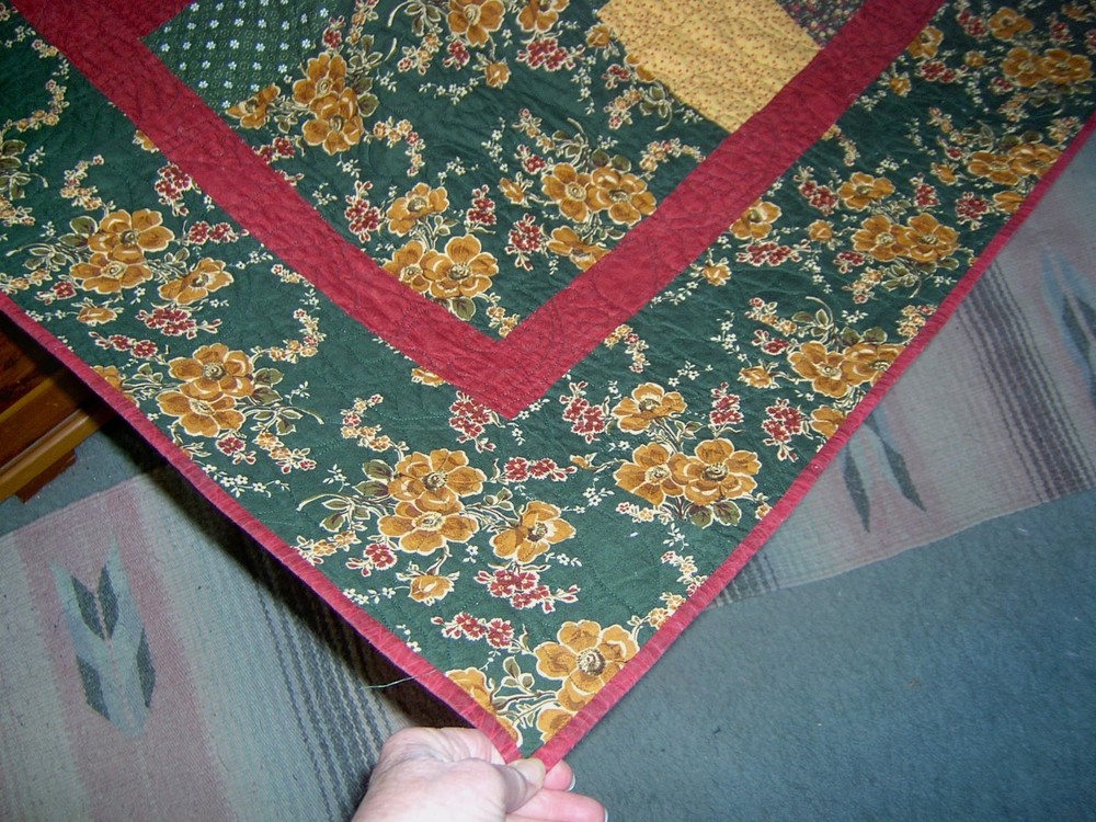 Oversize Queen Hand Made 5 Patch Quilt 97x98