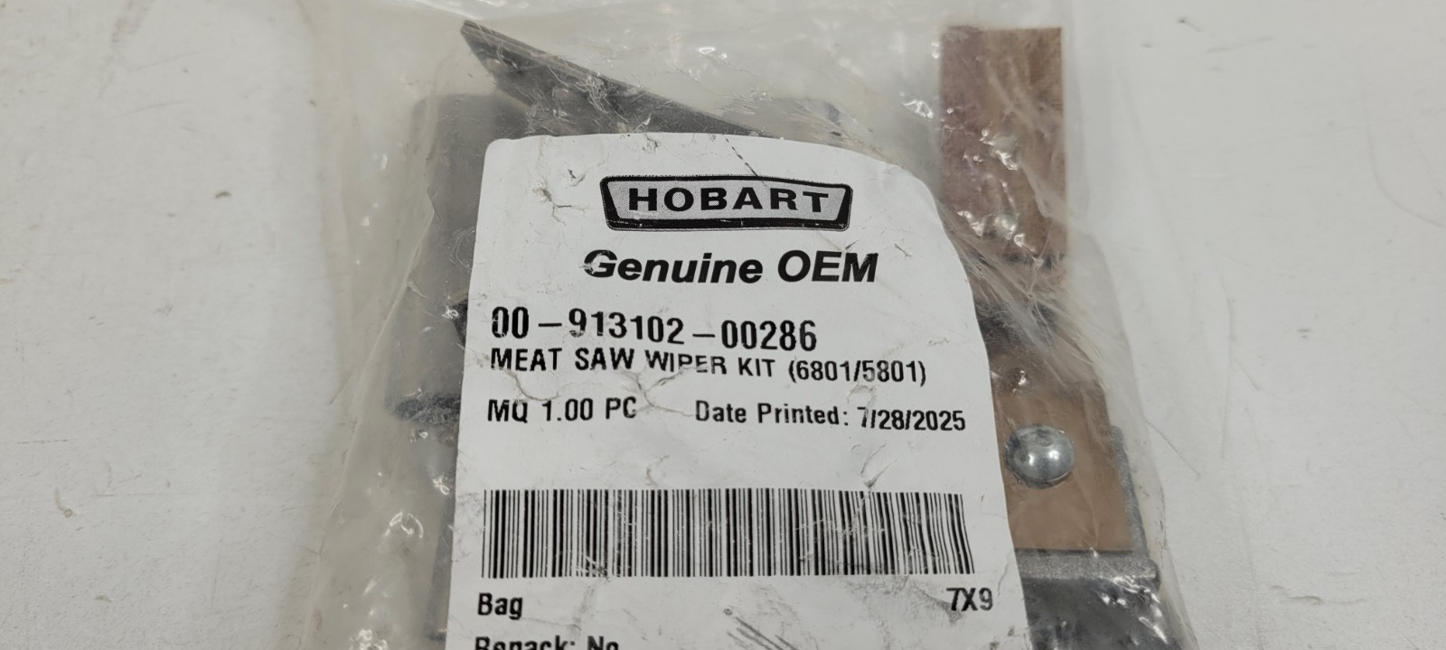 Hobart Meat Saw Wiper Kit (6801/5801) 00-913102-00286 - Genuine OEM Replacement