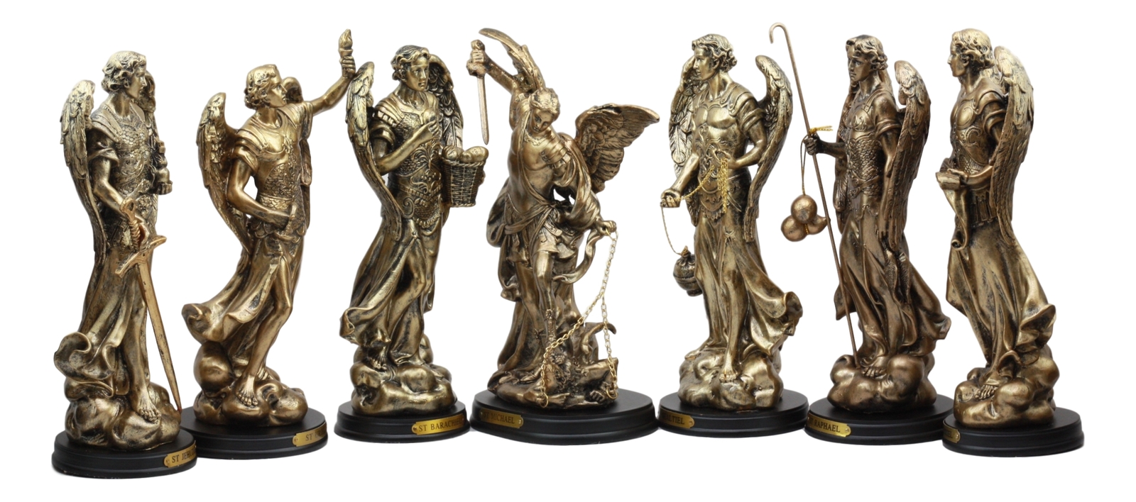 Ebros Set of 7 Archangel of The Angelic Council Statue 8"H Michael Gabriel Etc