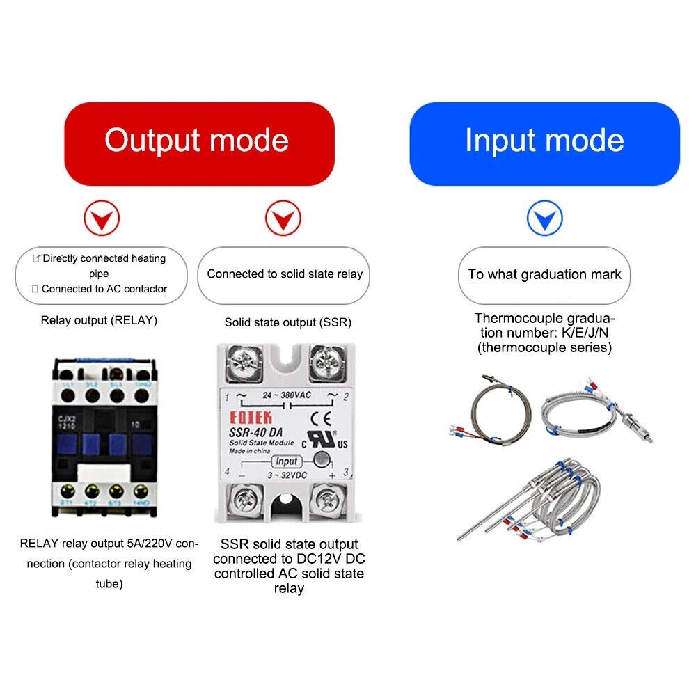 Digital PID Temperature Controller Thermostat Fahrenheit Relay/SSR AC 100V-240V