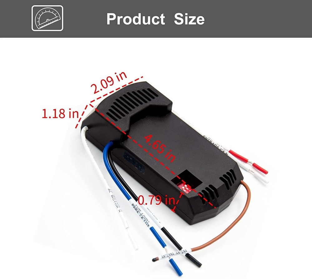USED Receiver for Ceiling Fan Remote Control 4DIP Switch For Harbor Breeze