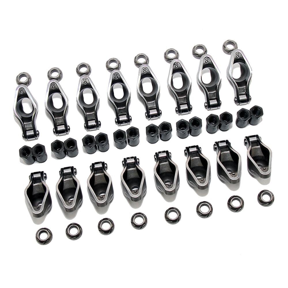 SBC 350 Vortec Chevy Roller Tip Rockers 1.5 Ratio 3/8 w/ Polylocks Self Aligning