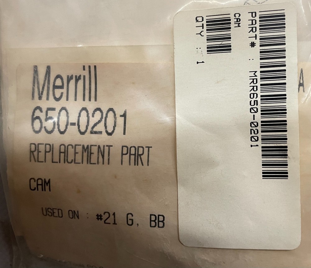 Merrill 650-0201 Replacement Cam For #21 G, BB Clamp