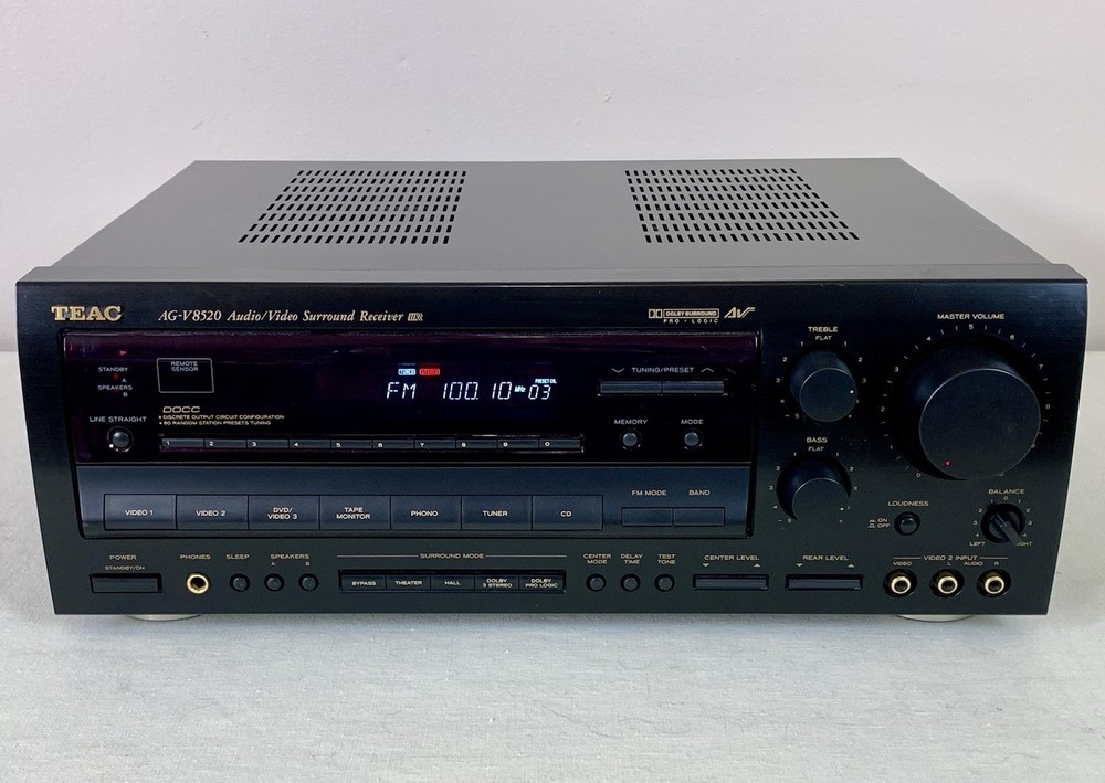 TEAC AG-V8520 Audio/video Surround Receiver bundle, Tested, Guaranteed.