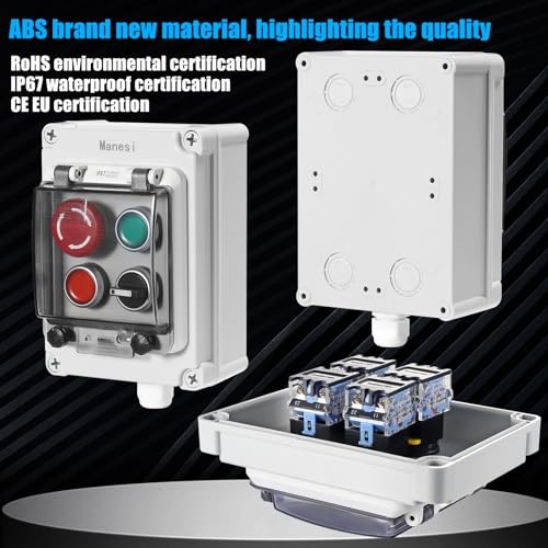 Push Button Switch IP67 Outdoor Waterproof Button Switch Box 4-hole switch box