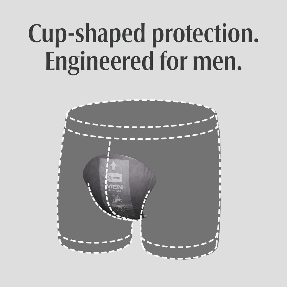 Depend Guards Incontinence Pads for Men, Maximum Absorbency, 104 Count