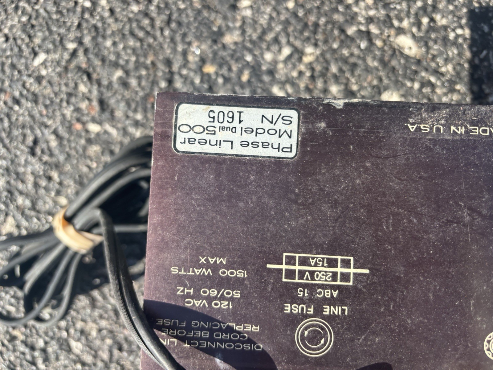 Phase Linear Model 500 Series Two Amplifier - As Is - For Restoration