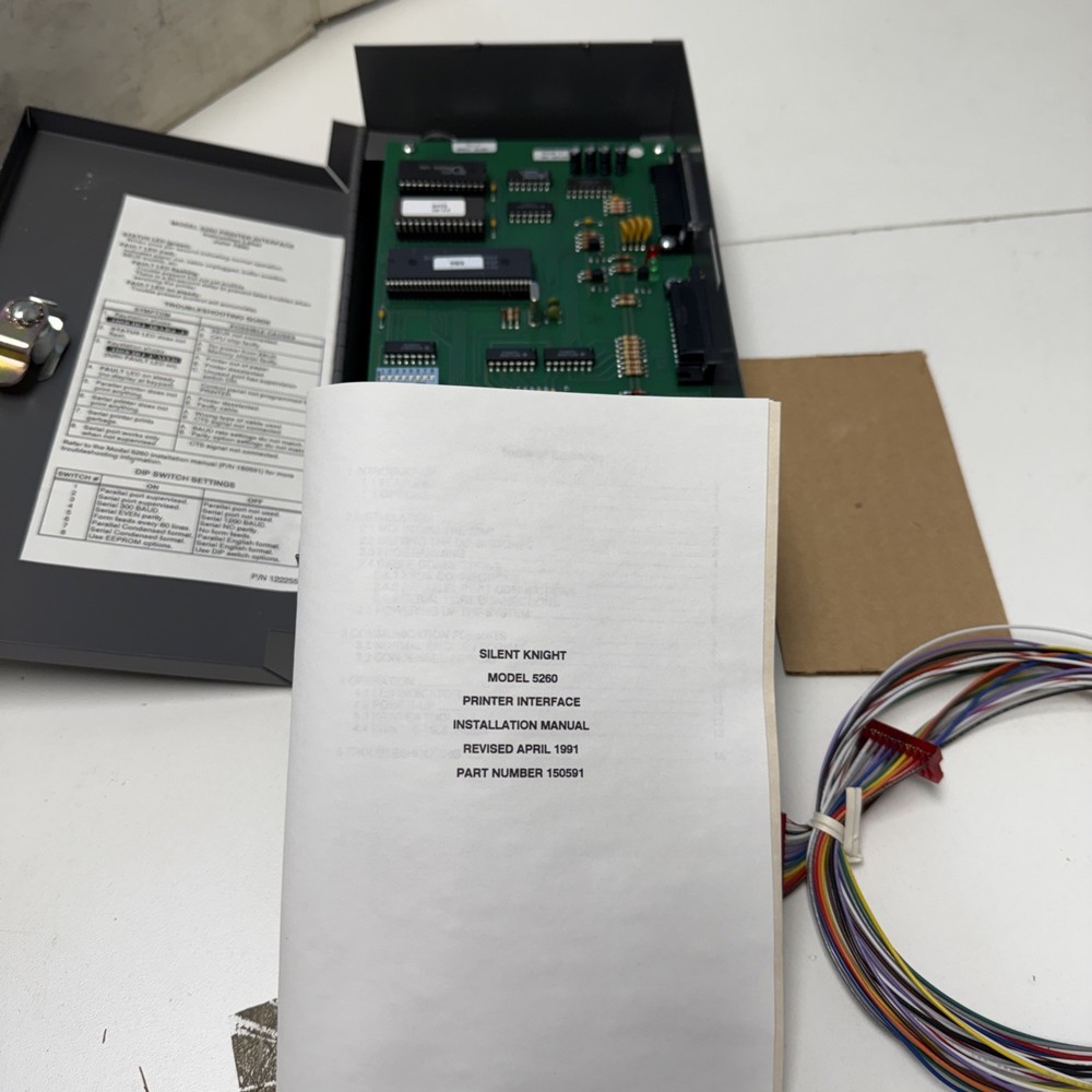 Silent Knight 5260 Printer Interface RS-232 DTE serial 12vdc xbus parallel
