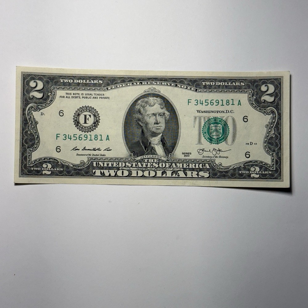 Gas Pump Error 2 Dollar Bill $2 Note Super Crisp Series 2013 Collectable