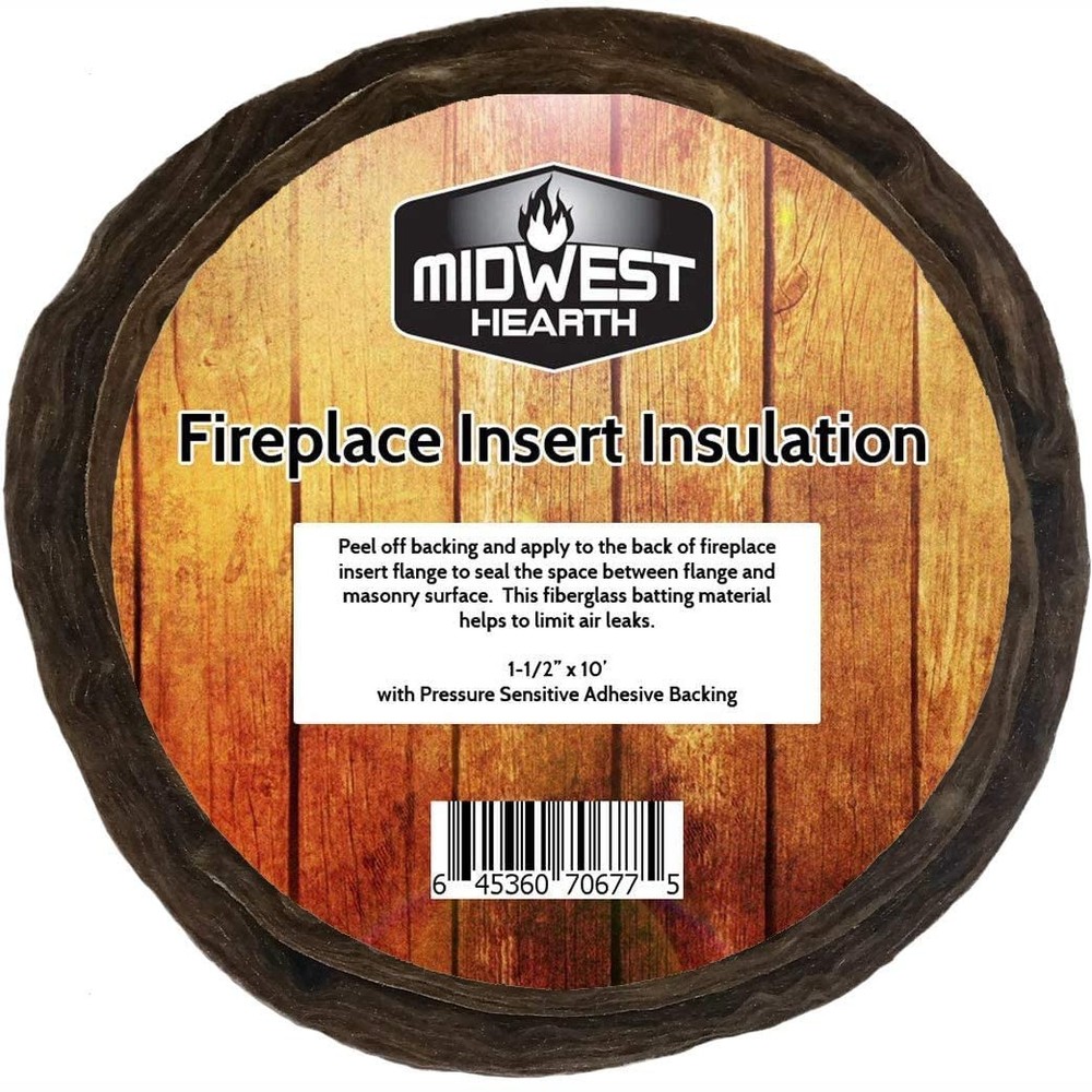 Midwest Hearth Fireplace Insert Insulation 10' Roll Long, Dark Brown