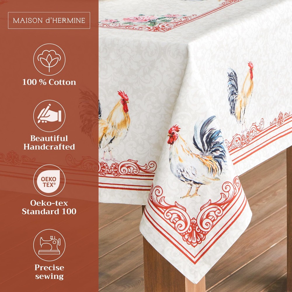 Maison d' Hermine Table Cloth 90" x 70" (Rectangular), 038 - Campagne