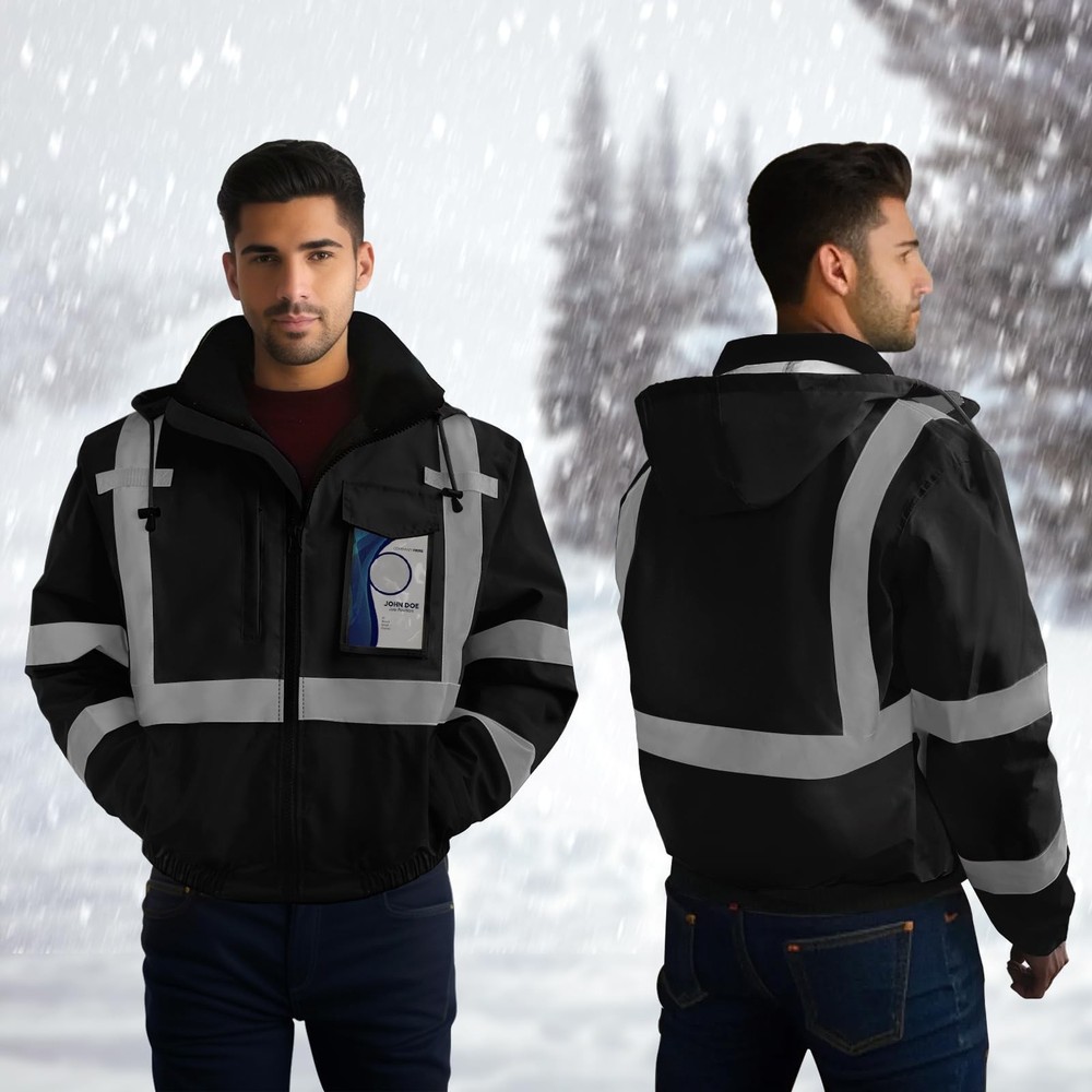 Safety Jacket for Men & , Hi Vis Reflective Jackets with Pockets, Constructio...