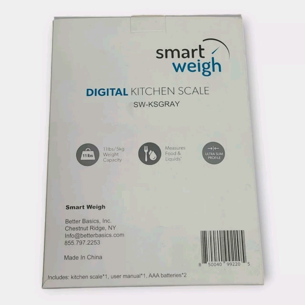 Smart Weigh Digital Kitchen Food Scale - Gray