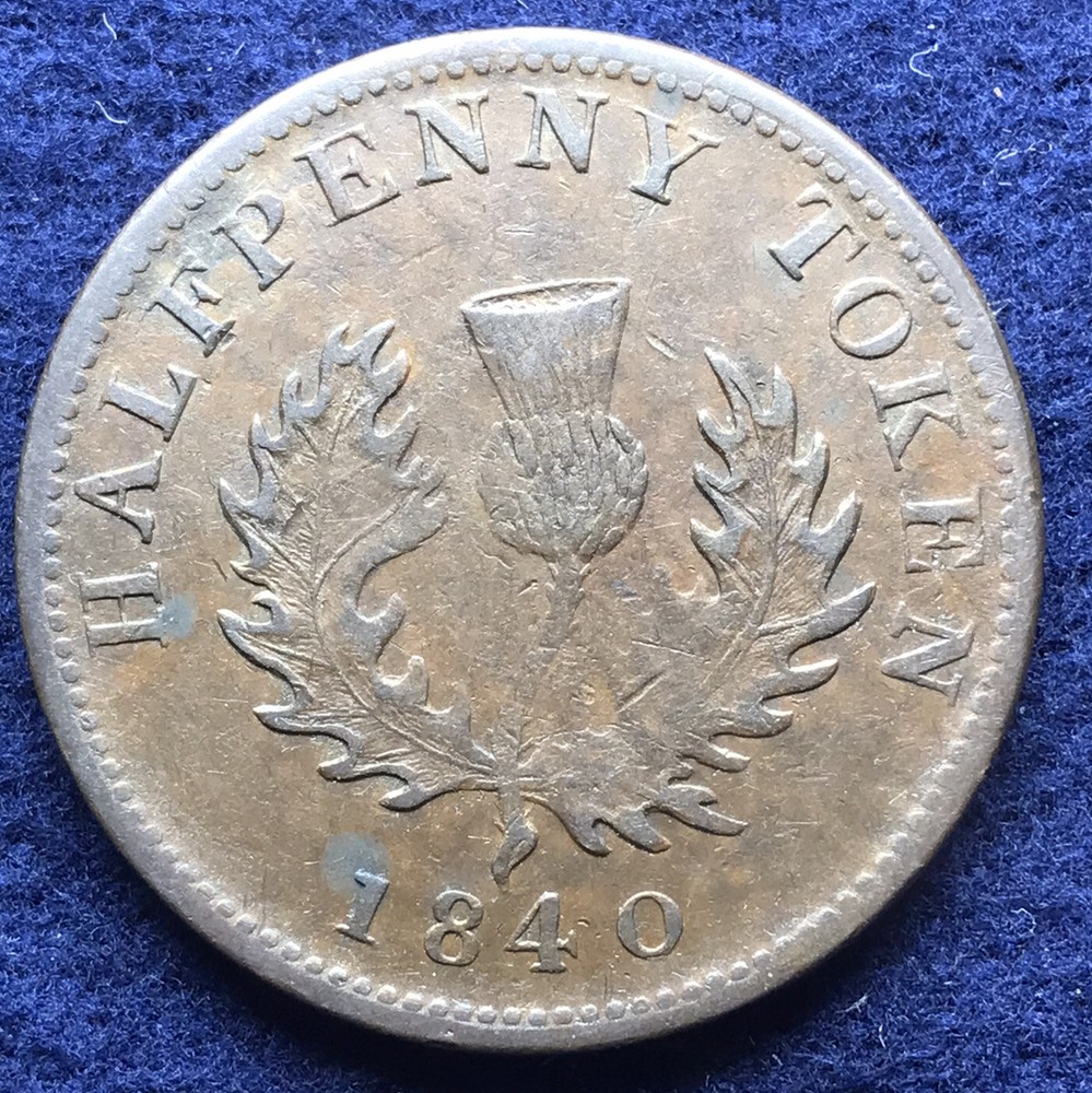 Nova Scotia: 1840 1/2 Penny NS-1E4